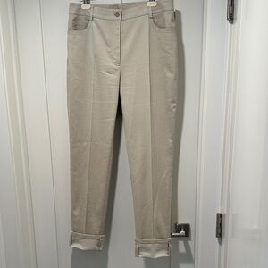 Akris stretch denim bone colored jean size US 8